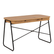 Blueton Office Desk with 2 Drawers in Black and Oak – image 3