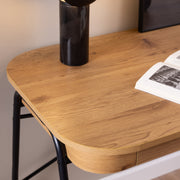 Blueton Office Desk with 2 Drawers in Black and Oak – image 6