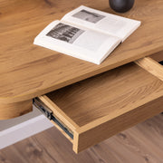 Blueton Office Desk with 2 Drawers in Black and Oak – image 7