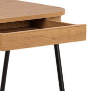 Blueton Office Desk with 2 Drawers in Black and Oak – image 9
