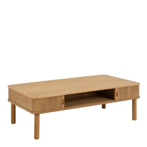 Langley Coffee Table Sliding Door in Oak – image 1