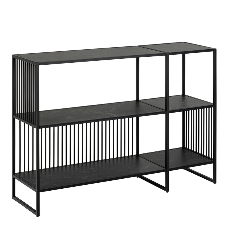 Strington Bookcase with 2 Shelves in Black – image 1