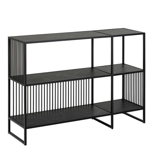 Strington Bookcase with 2 Shelves in Black – image 1