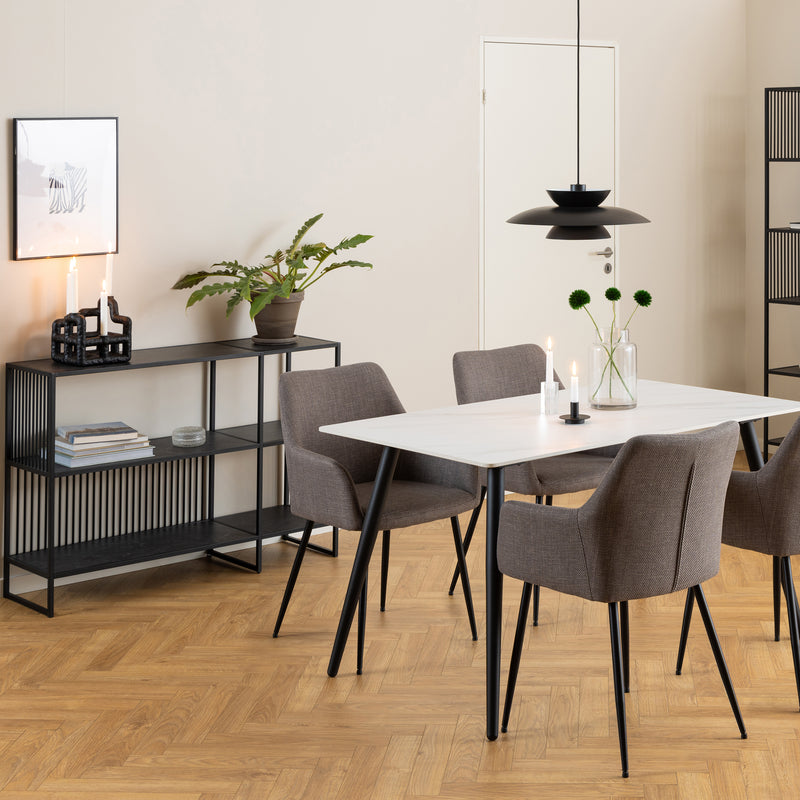 Strington Bookcase with 2 Shelves in Black – image 4