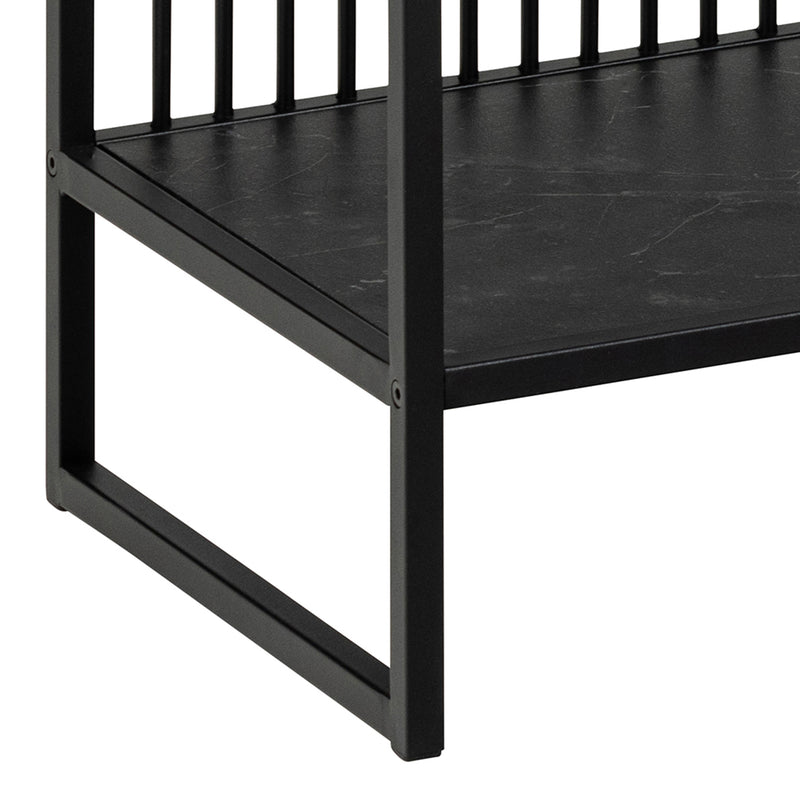 Strington Bookcase with 2 Shelves in Black – image 8