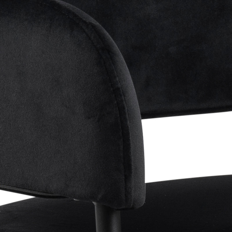 Lima Dining Chair with Armrest in Black Set of 2 – image 8