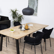 Lima Dining Chair with Armrest in Black Set of 2 – image 5