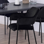Lima Dining Chair with Armrest in Black Set of 2 – image 6