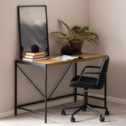 Bahamas Office Desk in Black and Oak – image 4