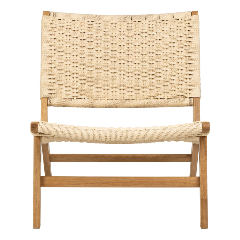 Carson Lounge Chair – White & Oak – image 2