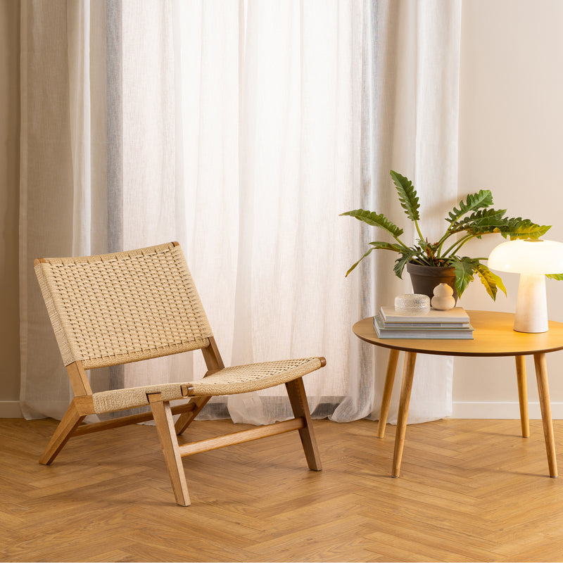 Carson Lounge Chair – White & Oak – image 4