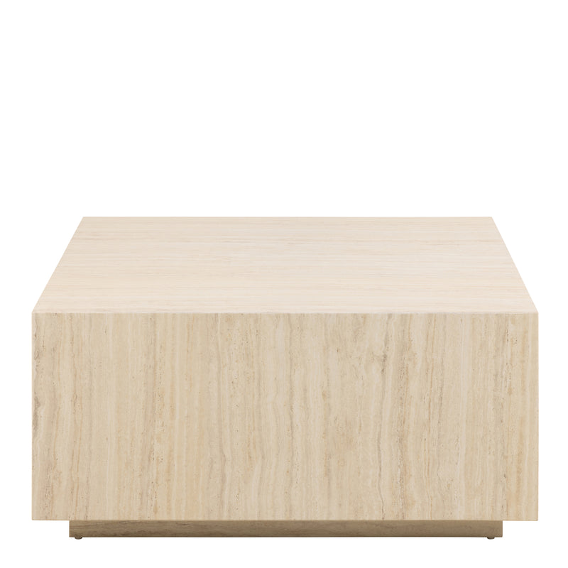 Dice Square Coffee Table – Travertine – image 2