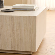 Dice Square Coffee Table – Travertine – image 4