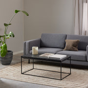 Barossa Coffee Table with Marquina Top and Steel Base – Black – image 7