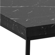 Barossa Coffee Table with Marquina Top and Steel Base – Black – image 5