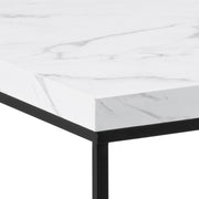 Barossa Coffee Table with Marquina Top and Steel Base – White – image 5
