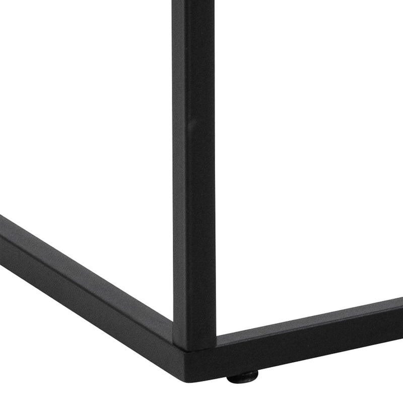 Barossa Coffee Table with Marquina Top and Steel Base – White – image 7
