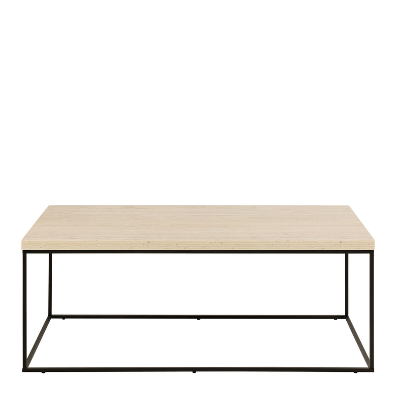 Barossa Coffee Table with Marquina Top and Steel Base – Travertine – image 2