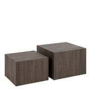 Dice Square Coffee Table Set Ocean Rough Paper – Smoked Ash – image 1