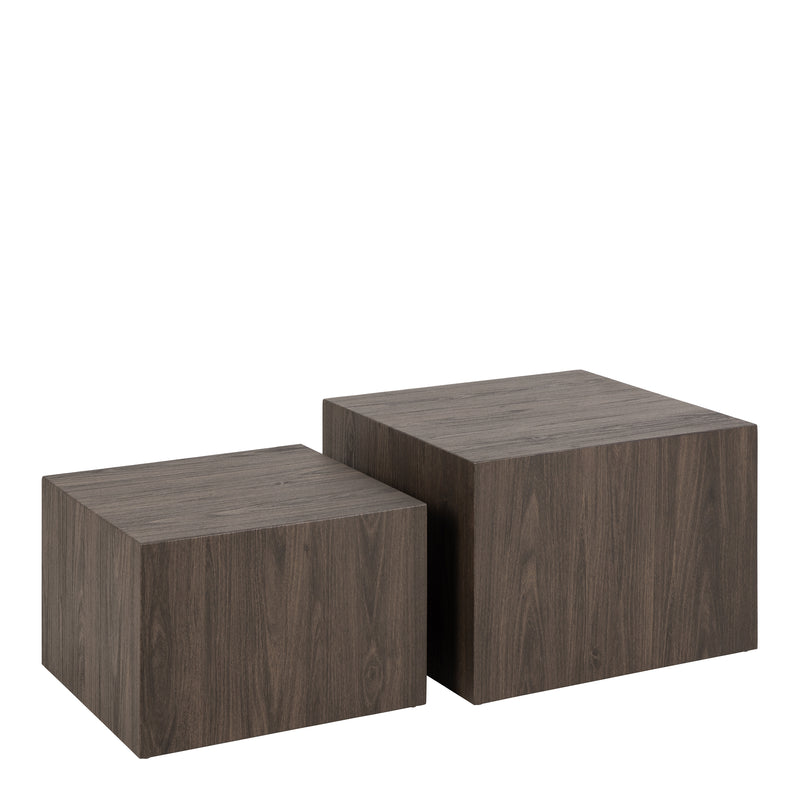 Dice Square Coffee Table Set Ocean Rough Paper – Smoked Ash – image 1
