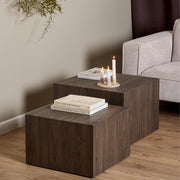 Dice Square Coffee Table Set Ocean Rough Paper – Smoked Ash – image 3