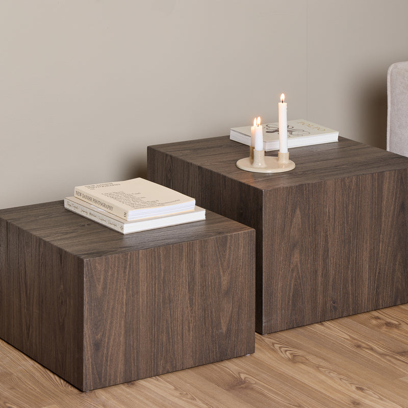 Dice Square Coffee Table Set Ocean Rough Paper – Smoked Ash – image 4