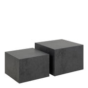 Dice Square Coffee Table Set Ocean Rough Paper – Black – image 1