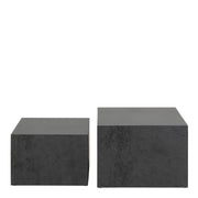 Dice Square Coffee Table Set Ocean Rough Paper – Black – image 2
