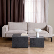 Dice Square Coffee Table Set Ocean Rough Paper – Black – image 3