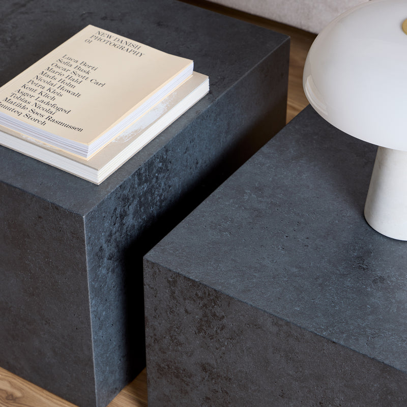 Dice Square Coffee Table Set Ocean Rough Paper – Black – image 5