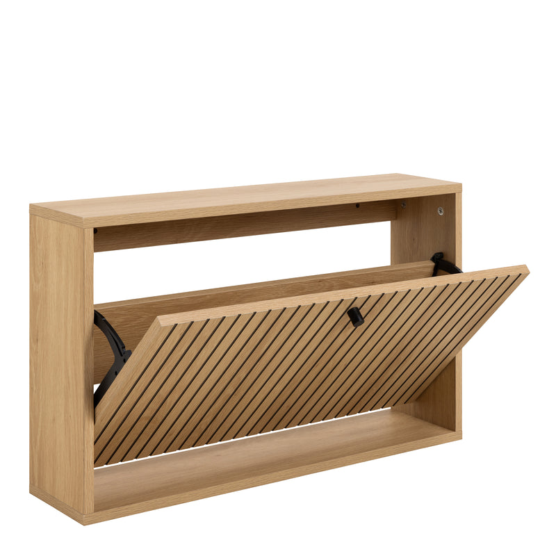 Albany Shoe Cabinet 1 Flip Down Door In Oak – image 4