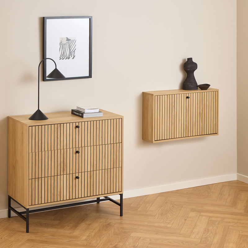 Albany Shoe Cabinet 1 Flip Down Door In Oak – image 6