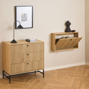 Albany Shoe Cabinet 1 Flip Down Door In Oak – image 7