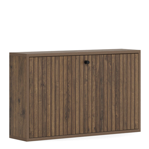 Albany Shoe Cabinet in Smoked Oak with Lamella Front – image 1