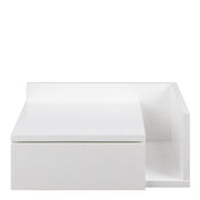 Ashlan 1 Drawer Wall Mounted Square Bedside Table in White – image 2