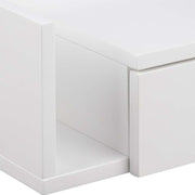 Ashlan 1 Drawer Wall Mounted Square Bedside Table in White – image 7