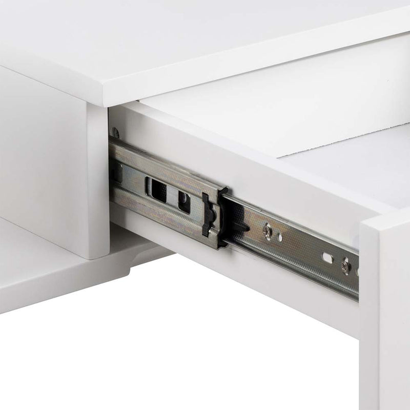Ashlan 1 Drawer Wall Mounted Square Bedside Table in White – image 8