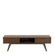 A-Line TV Unit with 2 Drawers – Smoked Oak – image 2