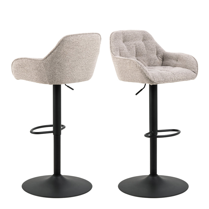 Brooke Swivel Bar Stool with Height Adjustable Function Set of 2 – Monza Beige – image 1