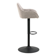 Brooke Swivel Bar Stool with Height Adjustable Function Set of 2 – Monza Beige – image 3