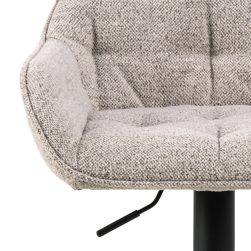 Brooke Swivel Bar Stool with Height Adjustable Function Set of 2 – Monza Beige – image 6
