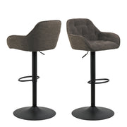 Brooke Swivel Bar Stool with Height Adjustable Function Set of 2 – Taupe – image 1