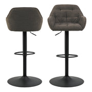 Brooke Swivel Bar Stool with Height Adjustable Function Set of 2 – Taupe – image 2