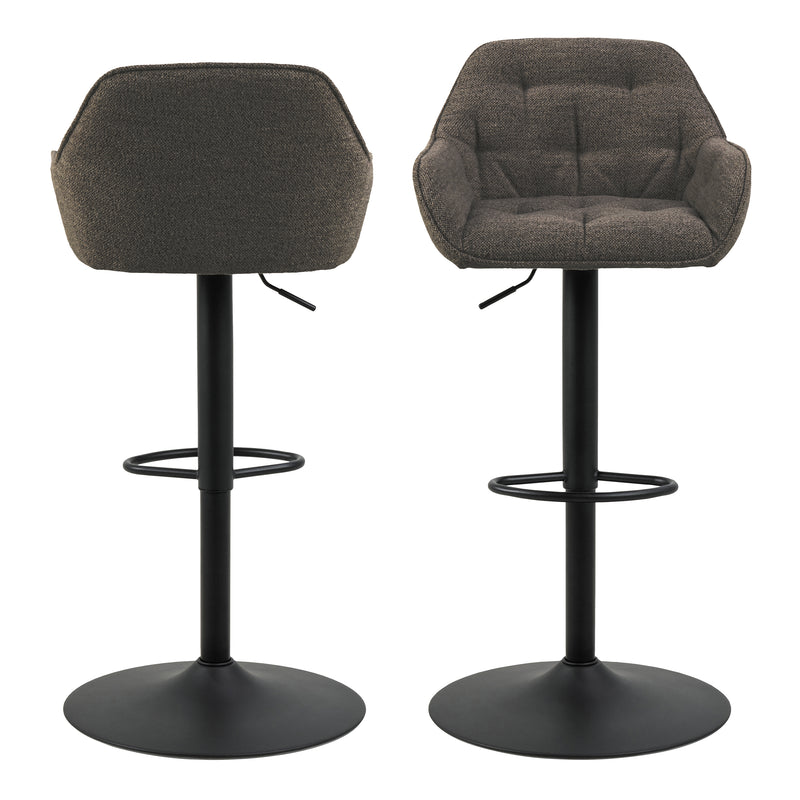 Brooke Swivel Bar Stool with Height Adjustable Function Set of 2 – Taupe – image 2