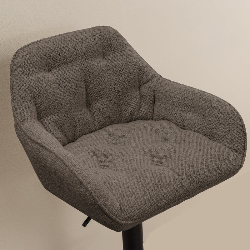Brooke Swivel Bar Stool with Height Adjustable Function Set of 2 – Taupe – image 5