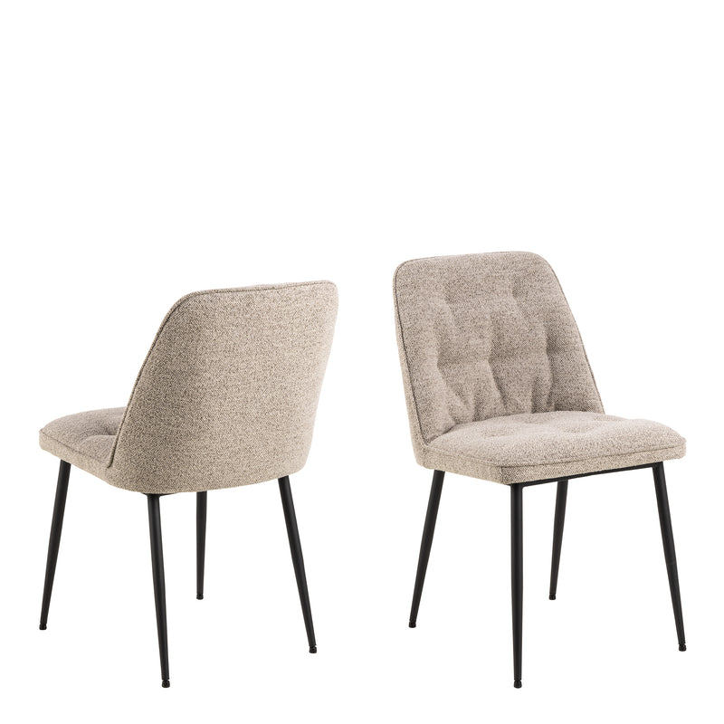 Brooke Dining Chair Set of 2 – Beige – image 1