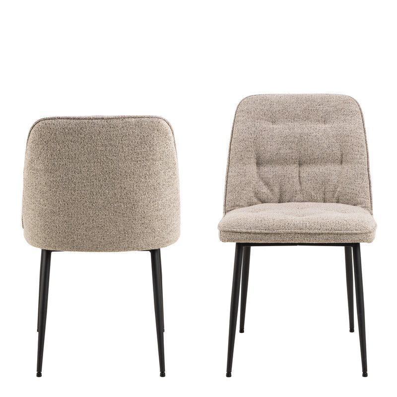 Brooke Dining Chair Set of 2 – Beige – image 2