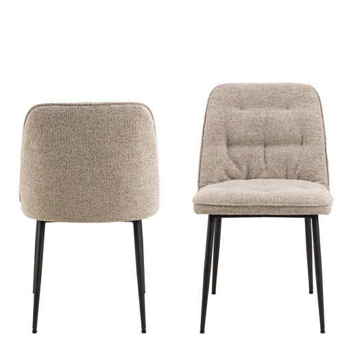 Brooke Dining Chair Set of 2 – Beige – image 2