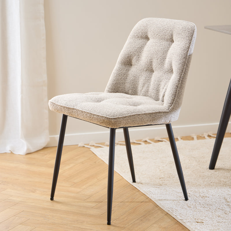 Brooke Dining Chair Set of 2 – Beige – image 6