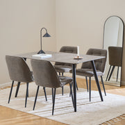 Brooke Dining Chair Set of 2 – Taupe – image 4